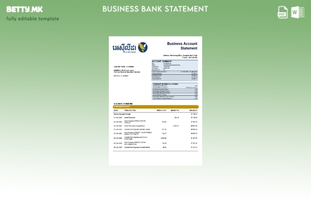 модерен стил Акледа изјава на компанијата Шаблон за формат Word и PDF